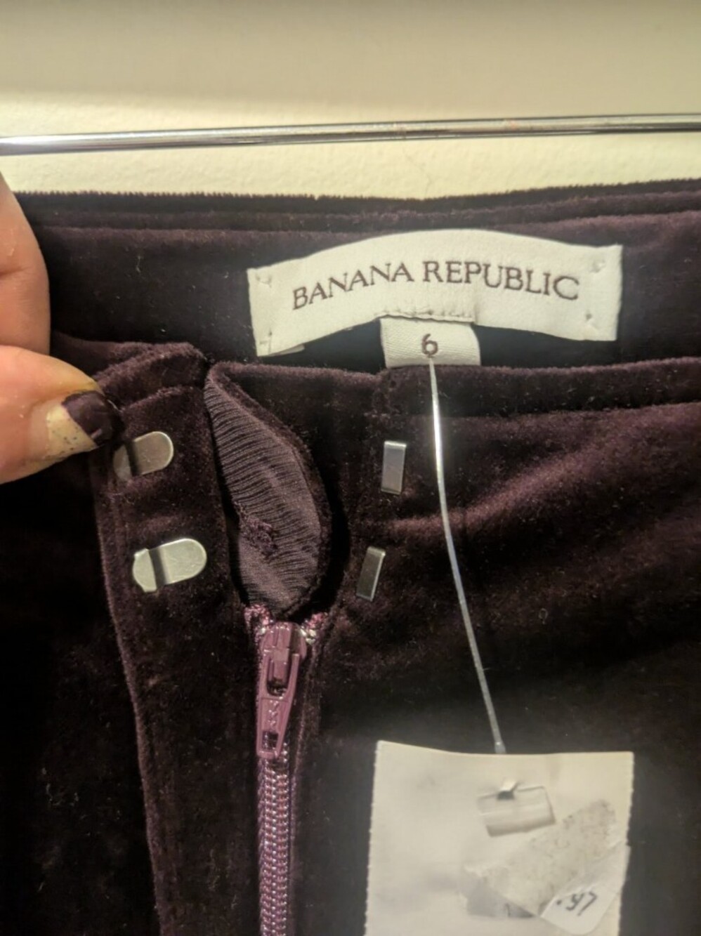 Brand New With Tag!! Banana Republic Velvet Dress Pants in Deep Plum!